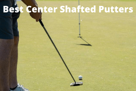 Golfer using a center shafted putter